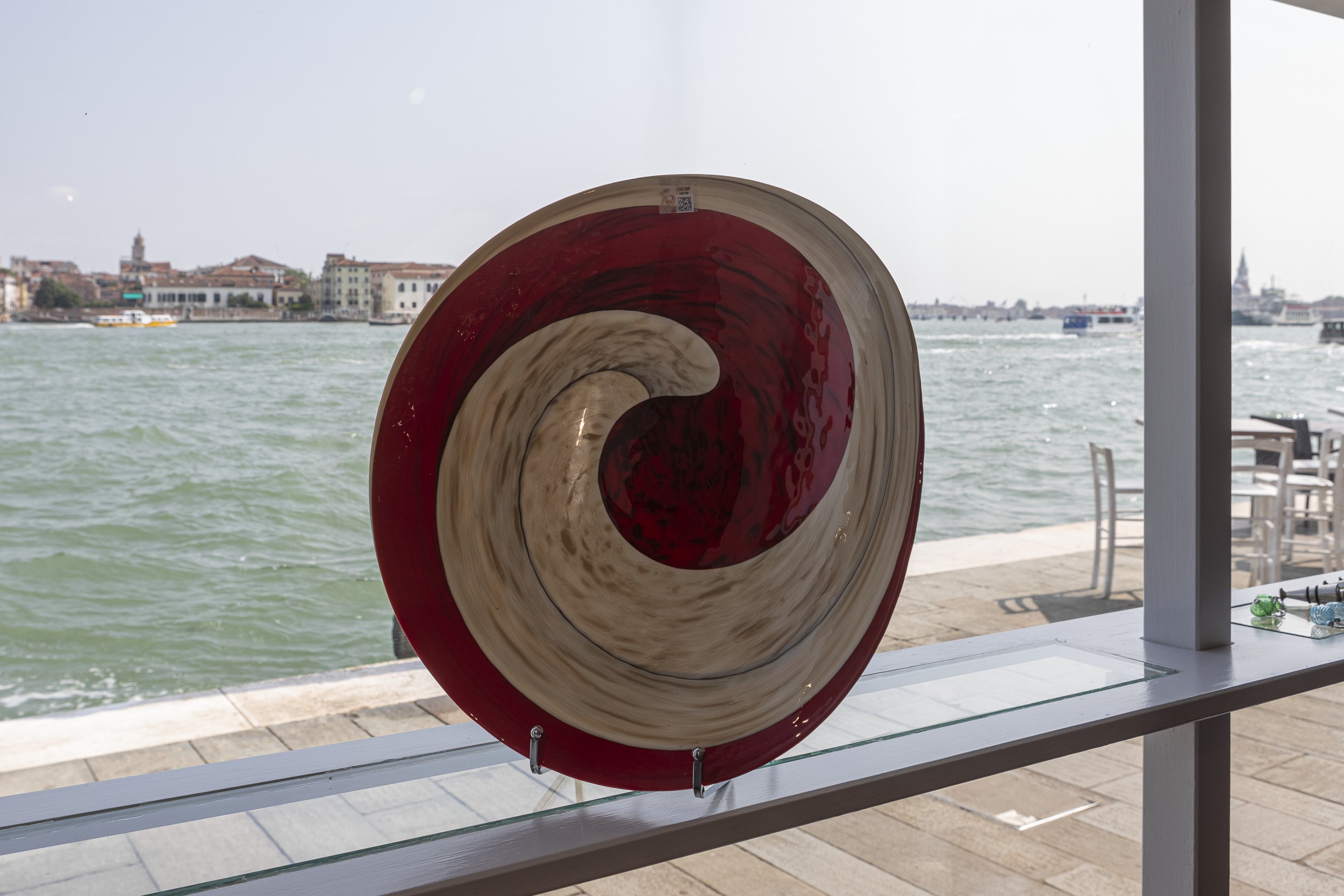 Vaso colorato in vetro di Murano